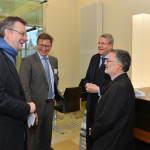 Begrüßung zum 1. NanoMikro-Forum Sachsen-Anhalt mit Prof. Dr. Jörg Hacker (Leopoldina) und Prof. Dr. Matthias Petzold (Fraunhofer)